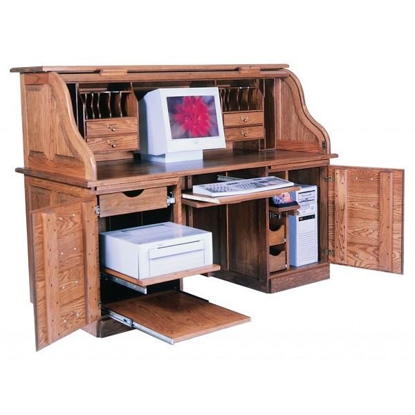 Computer Rolltop Desk Amish Crafted Furniture